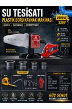 nextbuy 2500W Su Tesisatı Plastik Boru Kaynak Makinesi Çift Kademe Ayarlı Çantalı Makas Pafta Ucu Alyan Seti