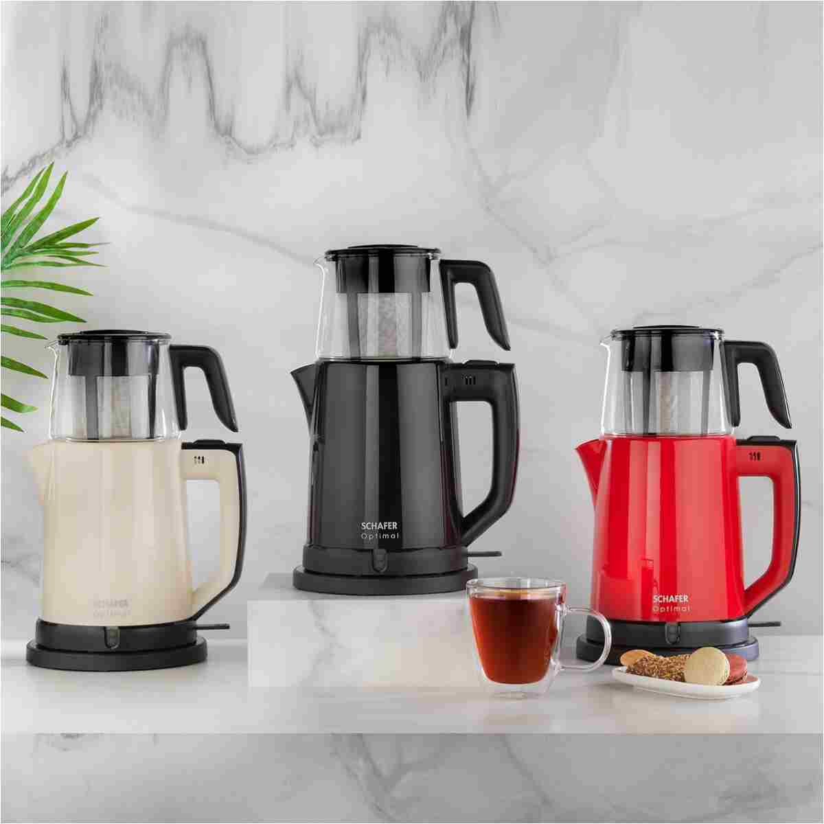 Schafer Optimal Elektrikli Çay Makinesi-Kırmızı - Görsel 3
