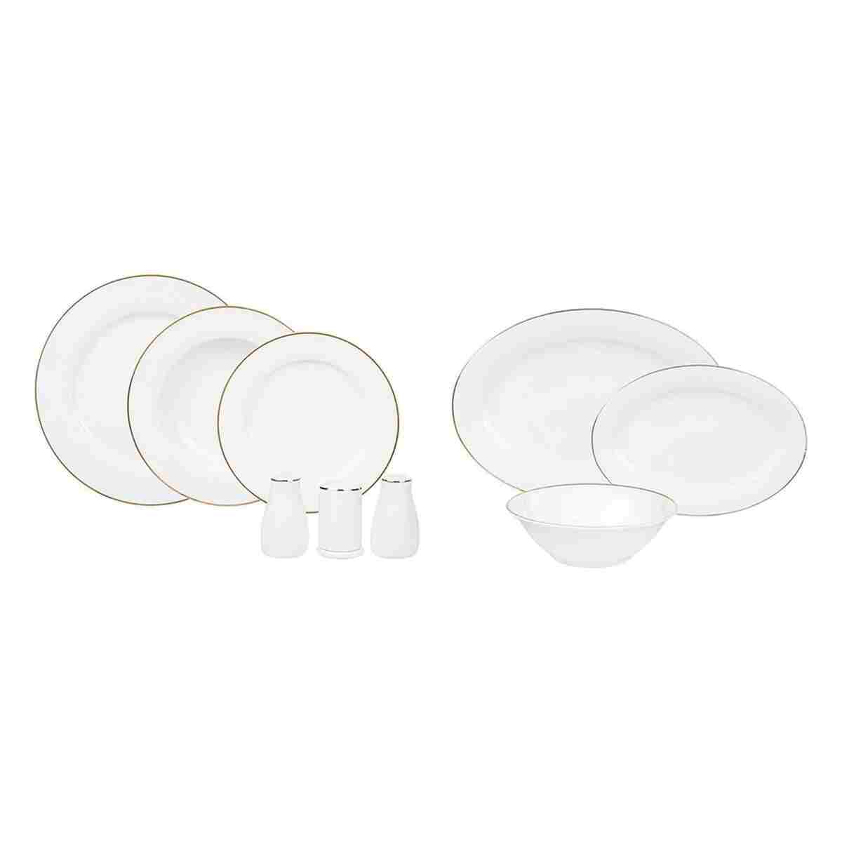 Karaca Elegance Bone Lexi 56 Parça 12 Kişilik Yemek Takımı Gold - Görsel 8