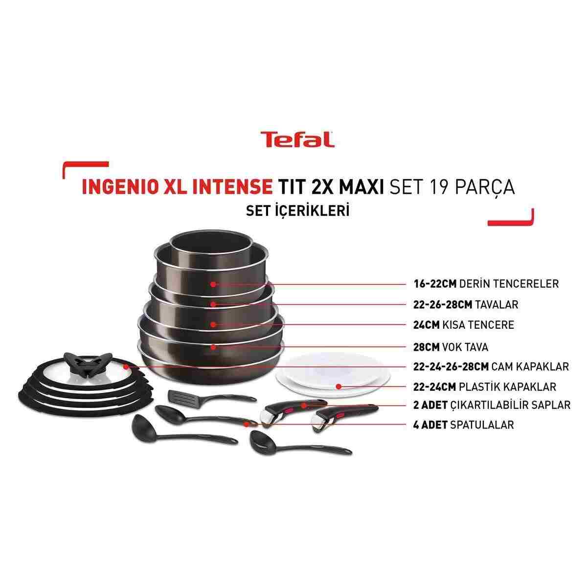 TEFAL Ingenio Xl Intense 2X Maxi Tava Tencere Seti - 19 Parça - Görsel 7