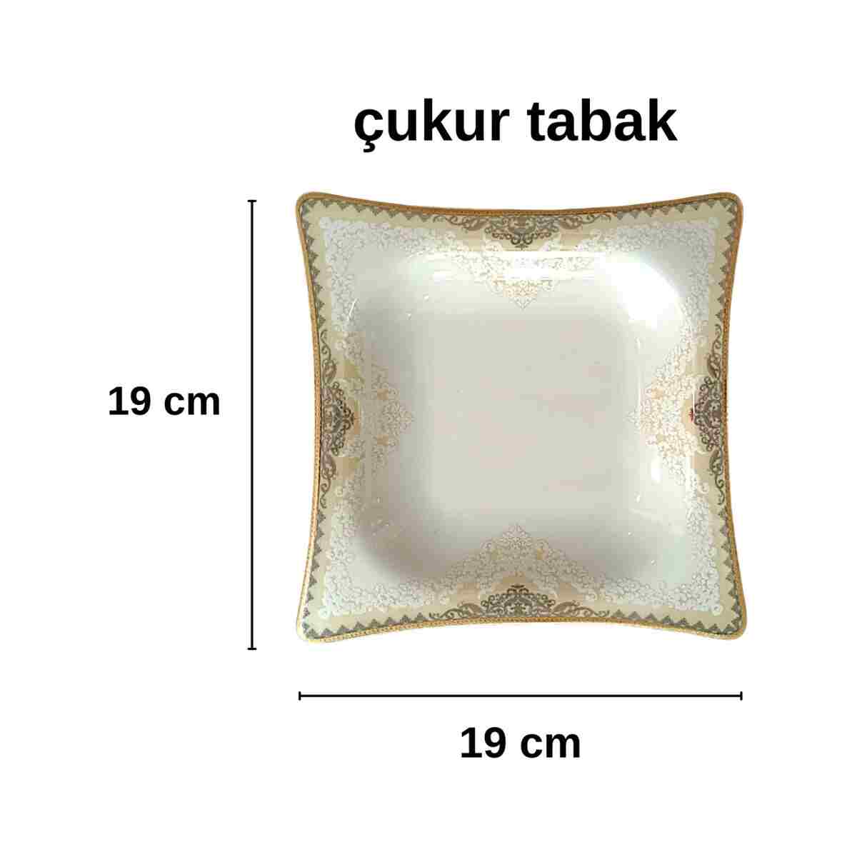 Pars 24 Parça 6 Kişilik Porselen Gold Detaylı Yemek Takımı - Görsel 8