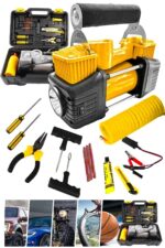 MOONSHOP Profesyonel Çift Pistonlu 12 V 150 Psi Dakikada 85 Lt Araç Araba Lastik Bot Şişirme Kompresörü - Görsel 2