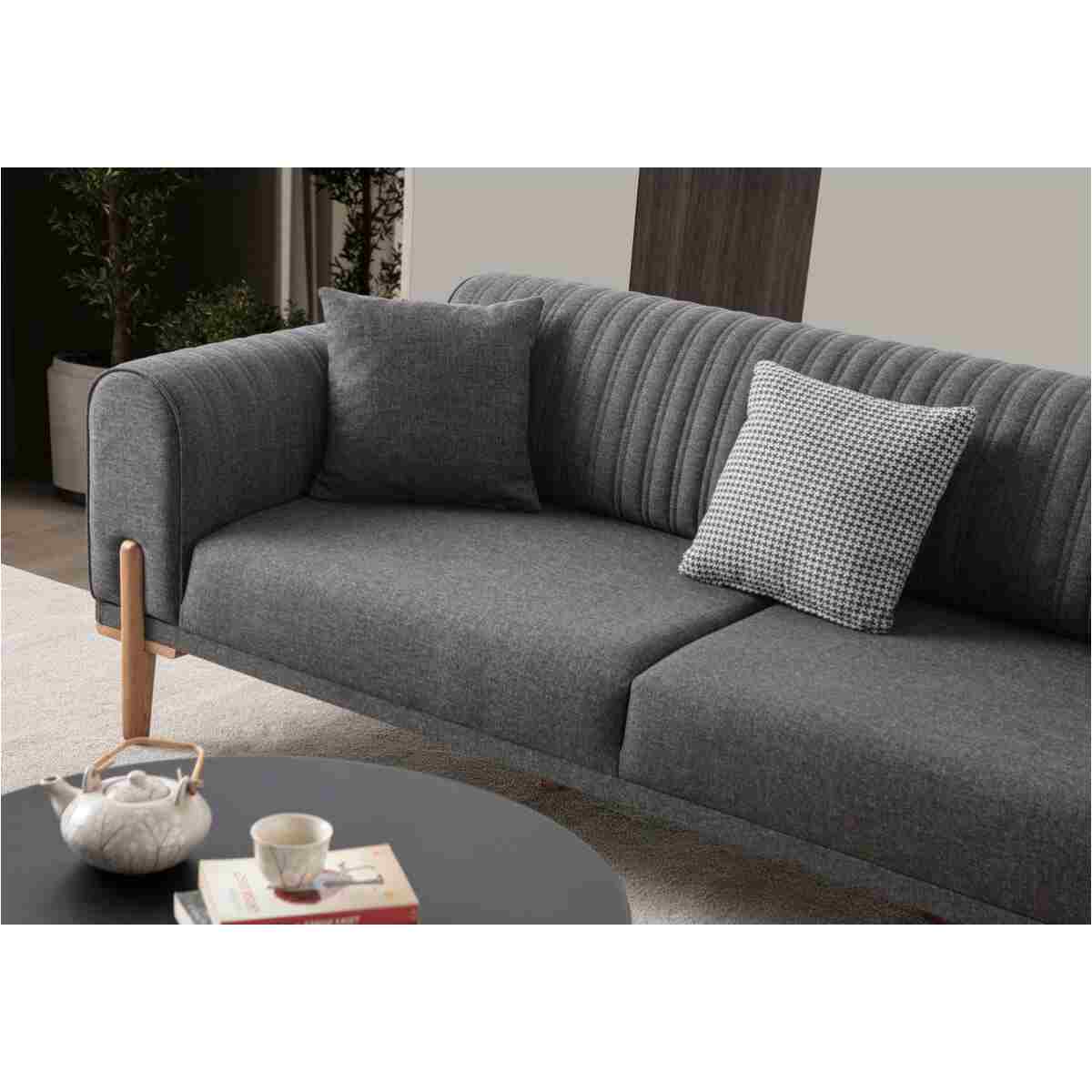 EDSY HOME Galata 3+3+1+1 Koltuk Takımı Antrasit - Görsel 7
