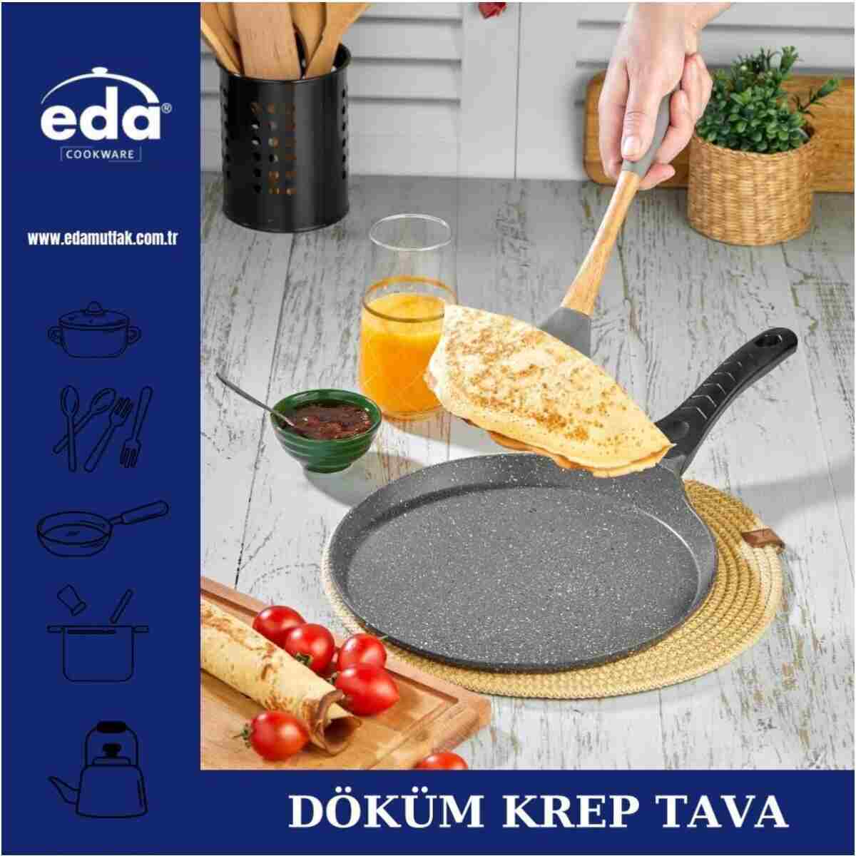 Eda 26 Cm Döküm Krep Tava - Görsel 7
