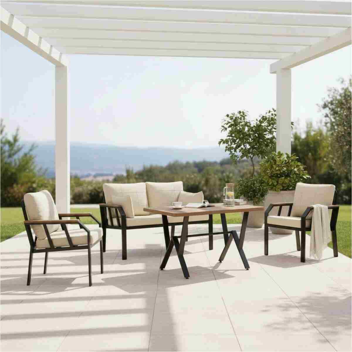 Tu Tienda NERGİZ 2+1+1+MASA(70X120) BAHÇE BALKON MUTAK TAKIMI,KAZAYAĞI KUMAŞ - Görsel 7