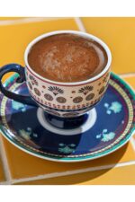 English Home Exotic Wild New Bone China Kahve Fincan Takımı 4 Parça 2 Kişilik Sarı - Görsel 4