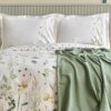 Karaca Home Herbal %100 Pamuk Çift Kişilik Nevresim Pike Set Beyaz
