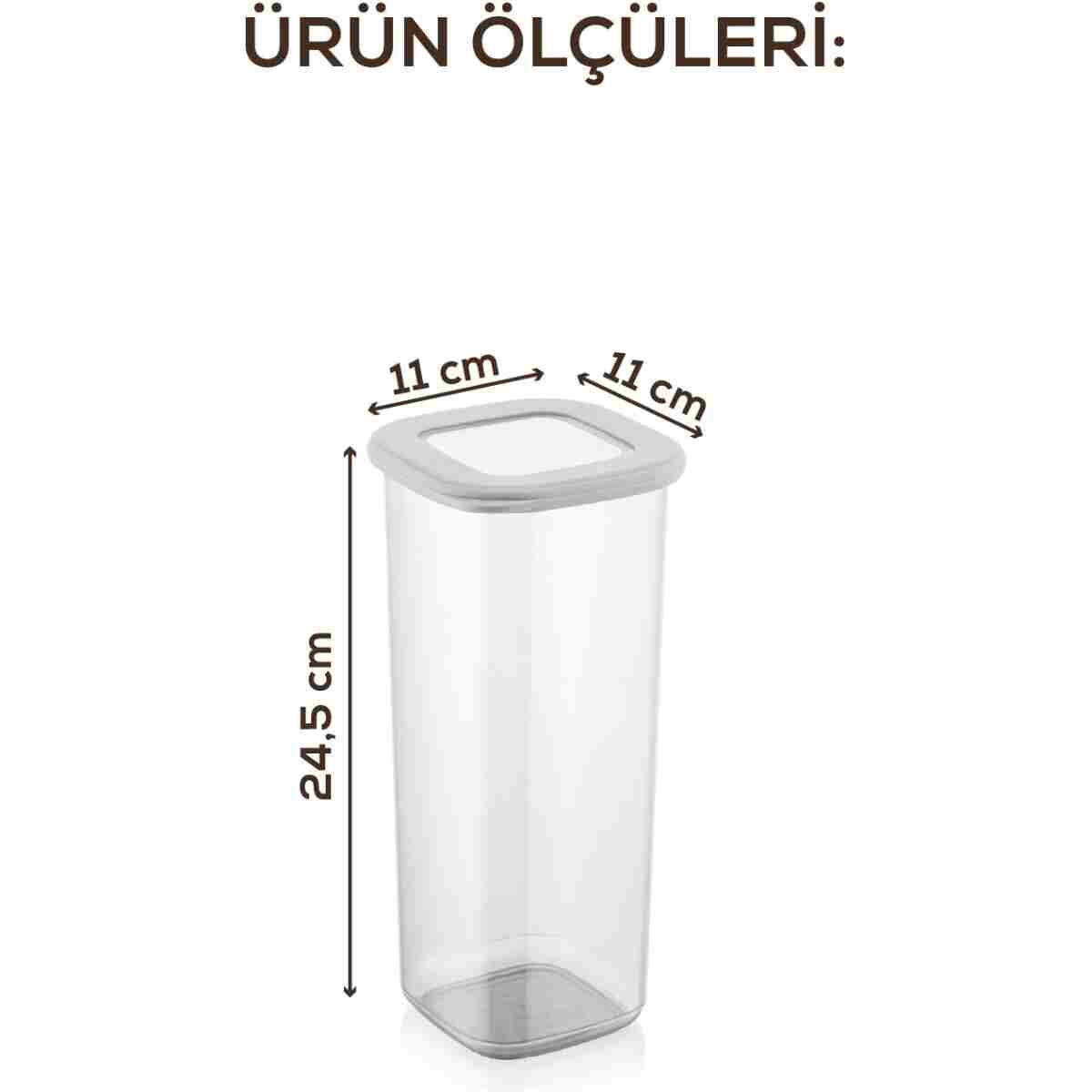 Vienev Etiketli Foly Kare Erzak Saklama Kabı Seti 12li 1,75 Büyük Boy Beyaz - Görsel 6