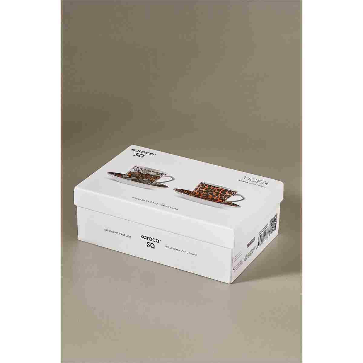 Karaca Tiger 2 Kişilik Kahve Fincan Takımı 80 Ml - Görsel 10