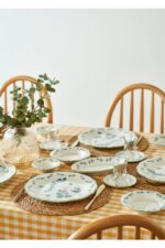 Bella Maison Ocaliptus Stoneware 26 Parça 6 Kişilik Kahvaltı Takımı Yeşil - Görsel 4