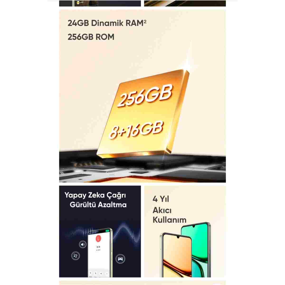realme C61 8gb 256gb Yeşil Cep Telefonu ( Türkiye Garantili) - Görsel 5