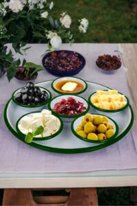 İnci Emaye 7 Parça Küçükboy Emaye Kahvaltı Seti, Sunum, Kahvaltı Tabağı, Reçellik, Zeytin, Peynir Tabağı, Çeyiz
