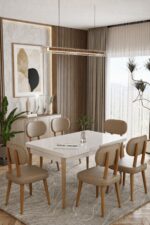 UZMHOME Viva Yemek Odası Takımı Mutfak Masa Takımı Salon Takımı - Görsel 6