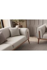 EDSY HOME Riva 3+3 Koltuk Takımı Krem - Görsel 8