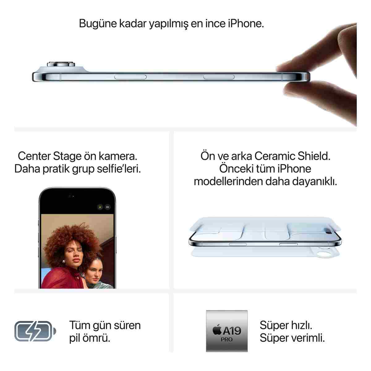 Apple iPhone Air 256GB Gök Mavisi - Görsel 6
