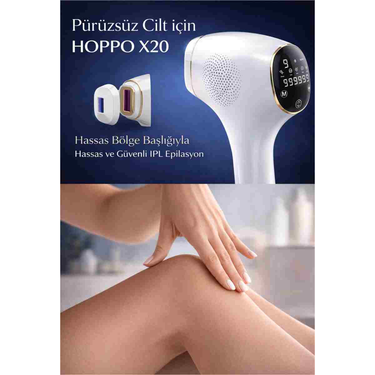 hoppo X20 Ipl Buz Lazer Epilasyon Cihazı 999.999 Flash Atım Dkunmatik Ekran - Görsel 9