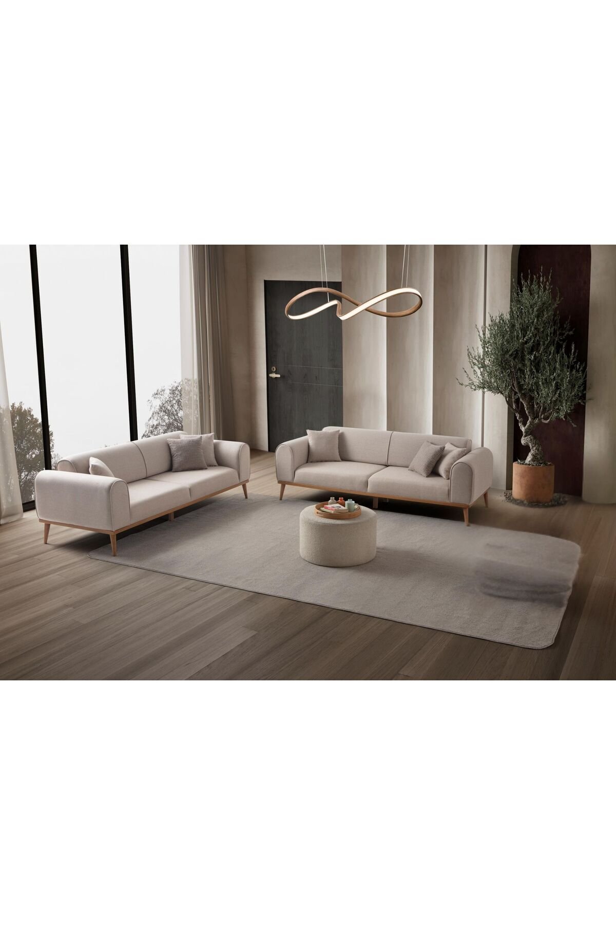 EDSY HOME Rebull 3+3 Koltuk Takımı Sütlü Kahve - Görsel 2