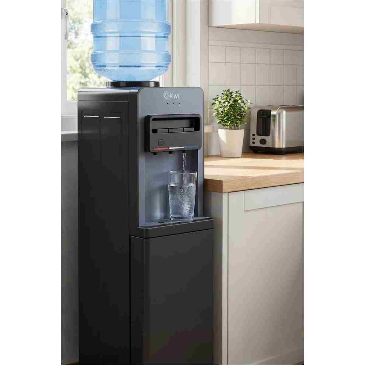 Kiwi KWP-8553 Su Sebili Siyah, 3 Musluklu (Sıcak-Soğuk-Ilık), Saklama Dolabı - Görsel 5