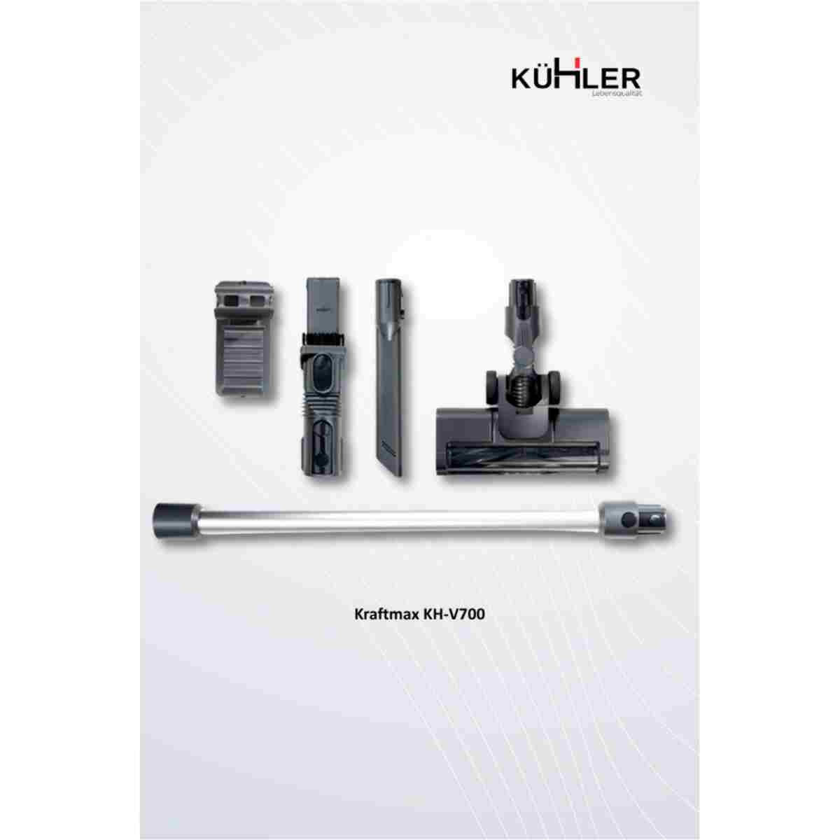 kühler Kraftmax KH-V700 Kablosuz Turbo Fırçalı Dikey Şarjlı Süpürge - Görsel 5