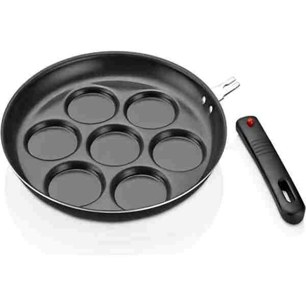 papilla Tak Çıkar Saplı Bravo Pancake Tava - 7 Gözlü Pankek Tavası