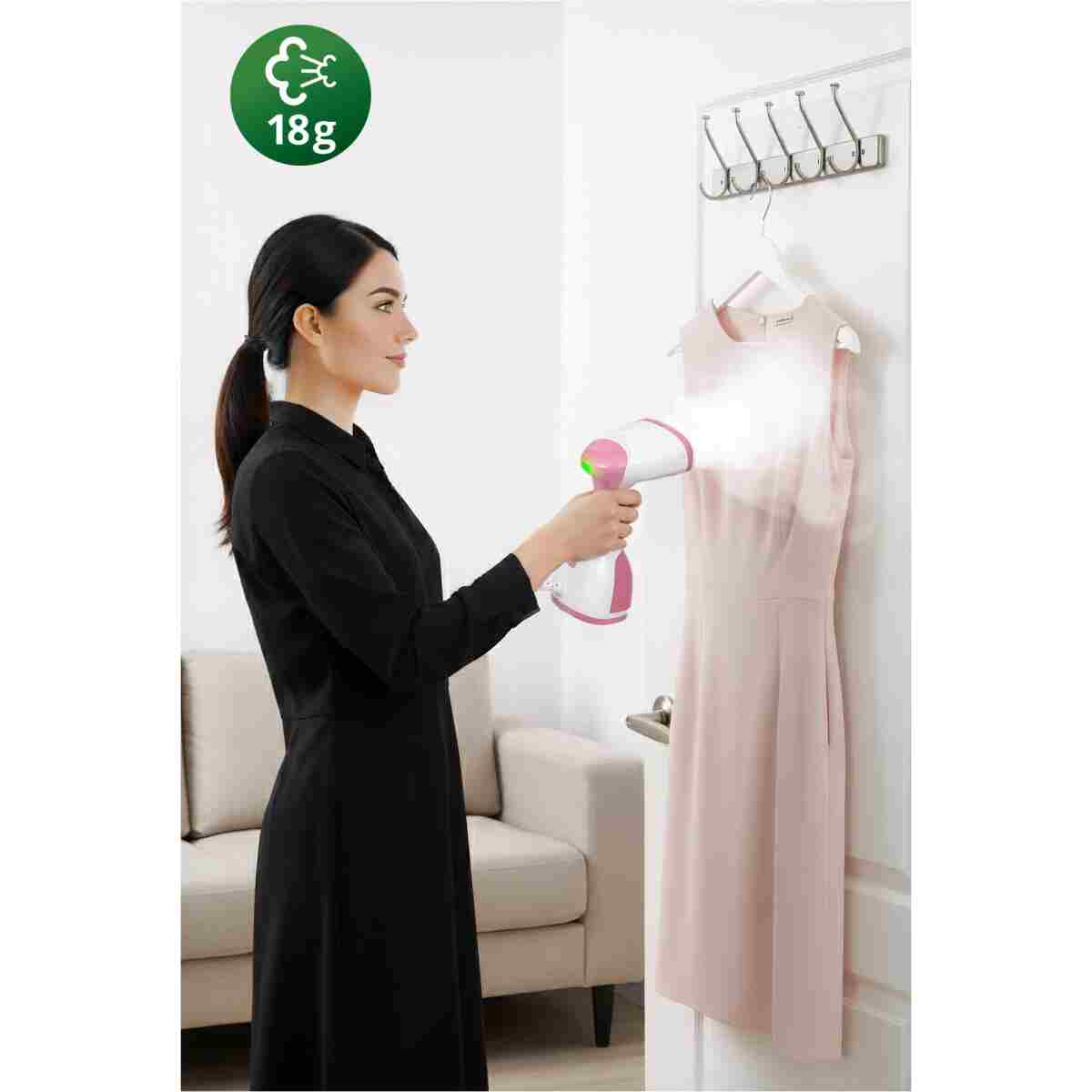 Kiwi Ksı 6450 Portatif Buharlı Kırışık Giderici Dikey Ütü 1200w - Pembe - Görsel 8