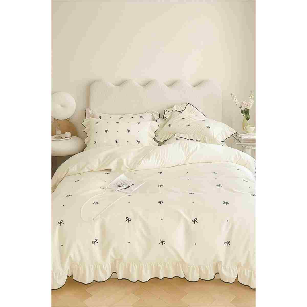 Uçkan home Soft elegance çift kişilik nevresim seti %100 pamuk - Görsel 2