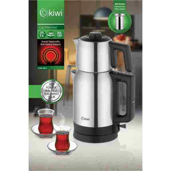 Kiwi Ktm-2911 Paslanmaz Çelik Çay Makinesi, Inox Çaycı