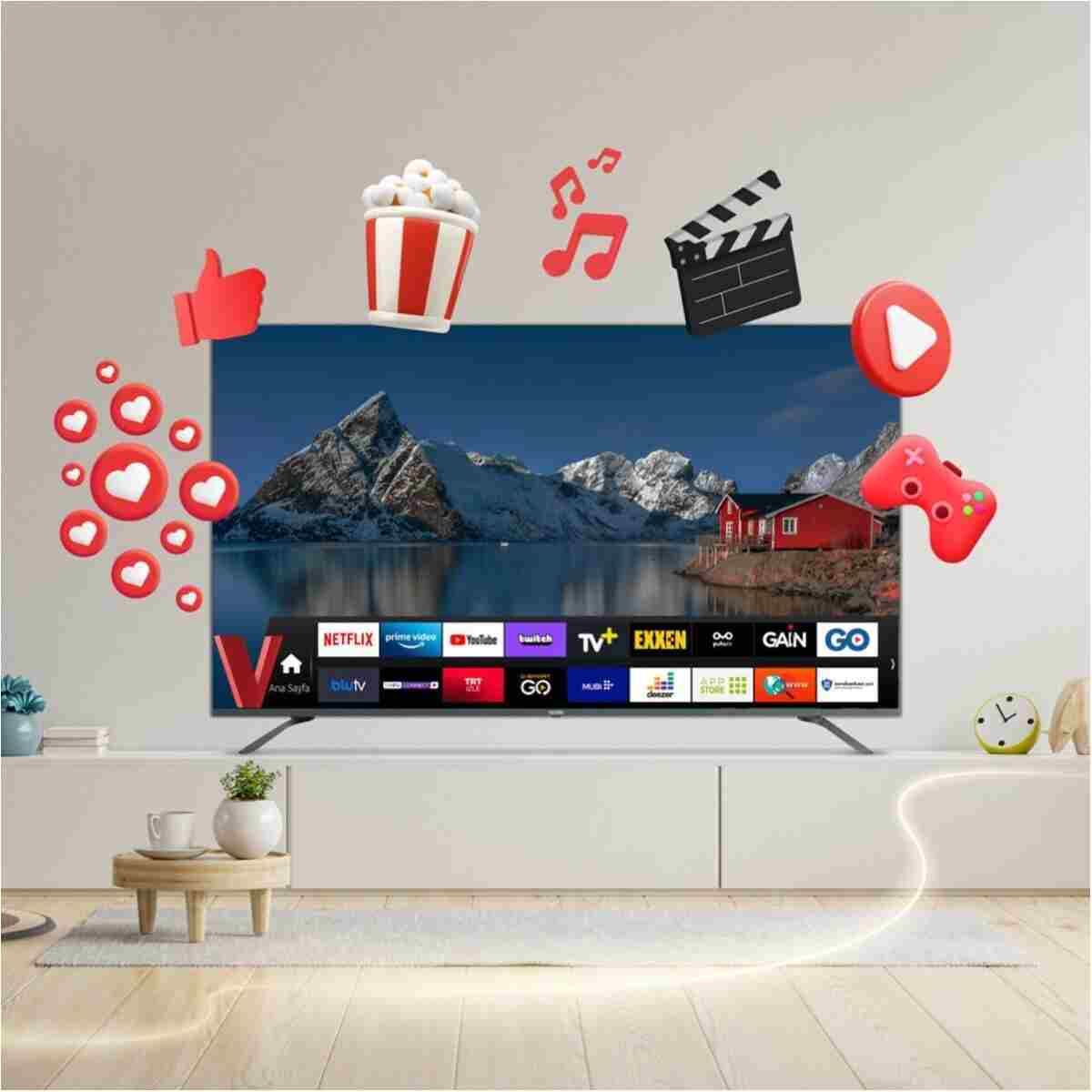 Vestel 50" 127 Ekran UltraHD 4K Smart LED TV (İhracat Ürünü) - Görsel 9
