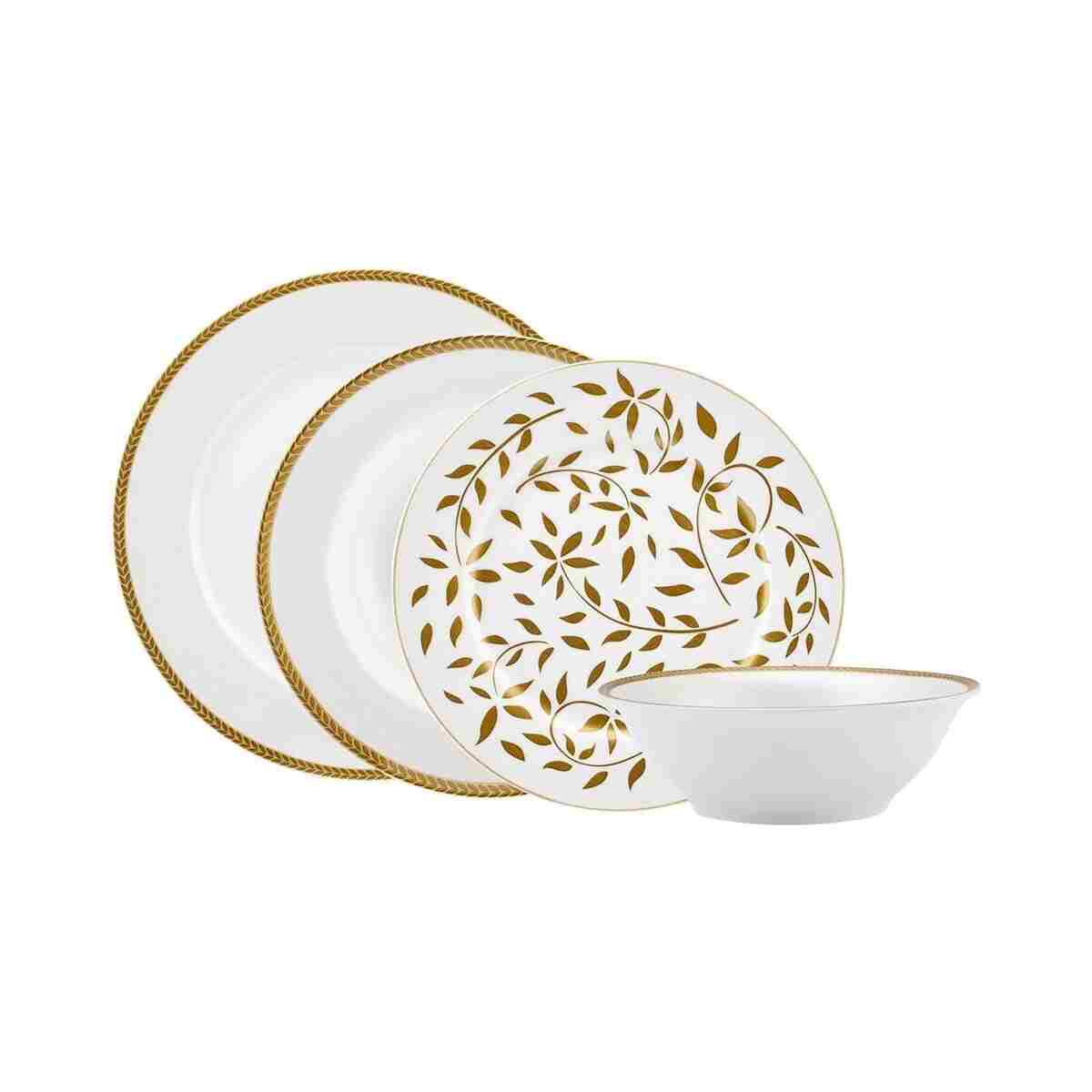 Karaca Roseanne Gold 24 Parça 6 Kişilik Porselen Yemek Takımı - Görsel 12