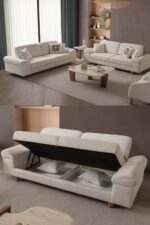 indes home Armada 3+3 Koltuk Takımı Krem