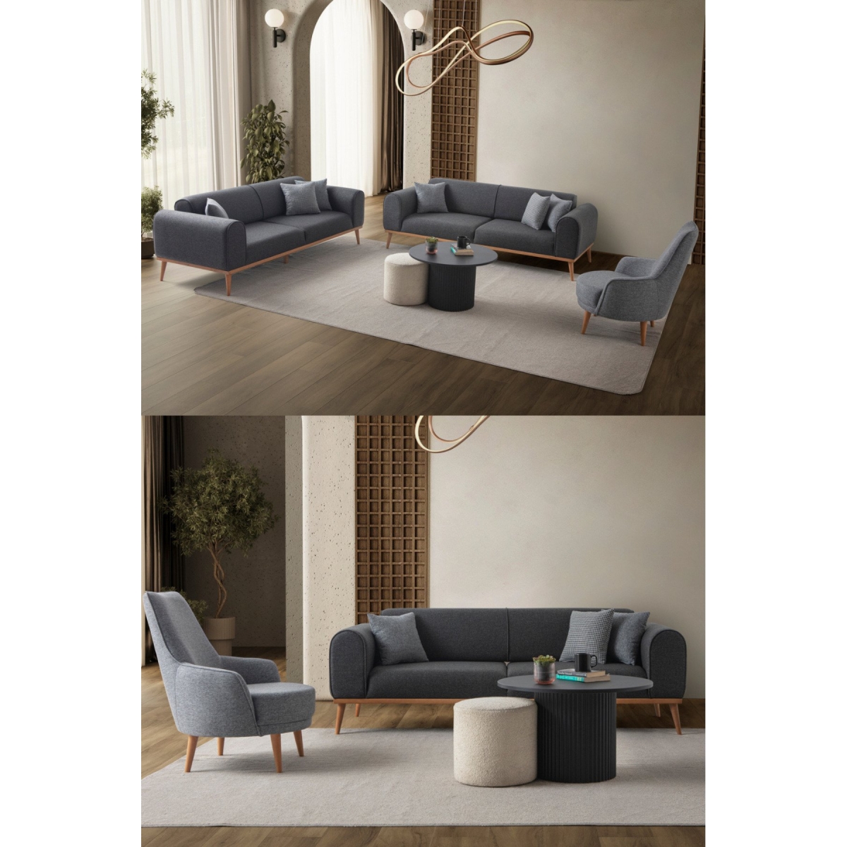 EDSY HOME Rebull 3+3+1 Koltuk Takımı Gri - Görsel 12