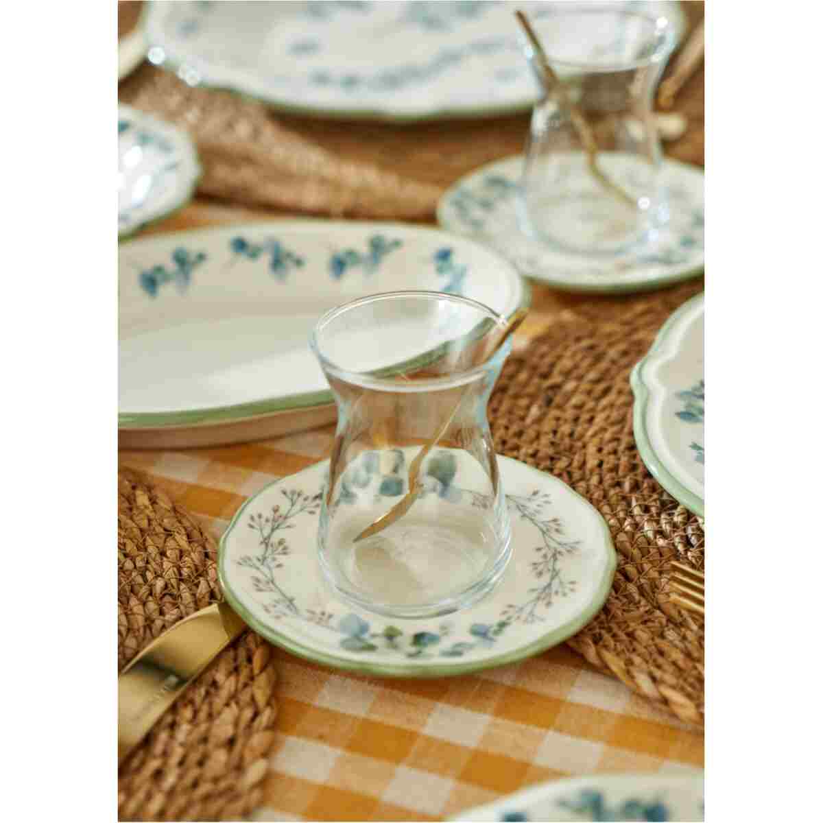 Bella Maison Ocaliptus Stoneware 26 Parça 6 Kişilik Kahvaltı Takımı Yeşil - Görsel 6