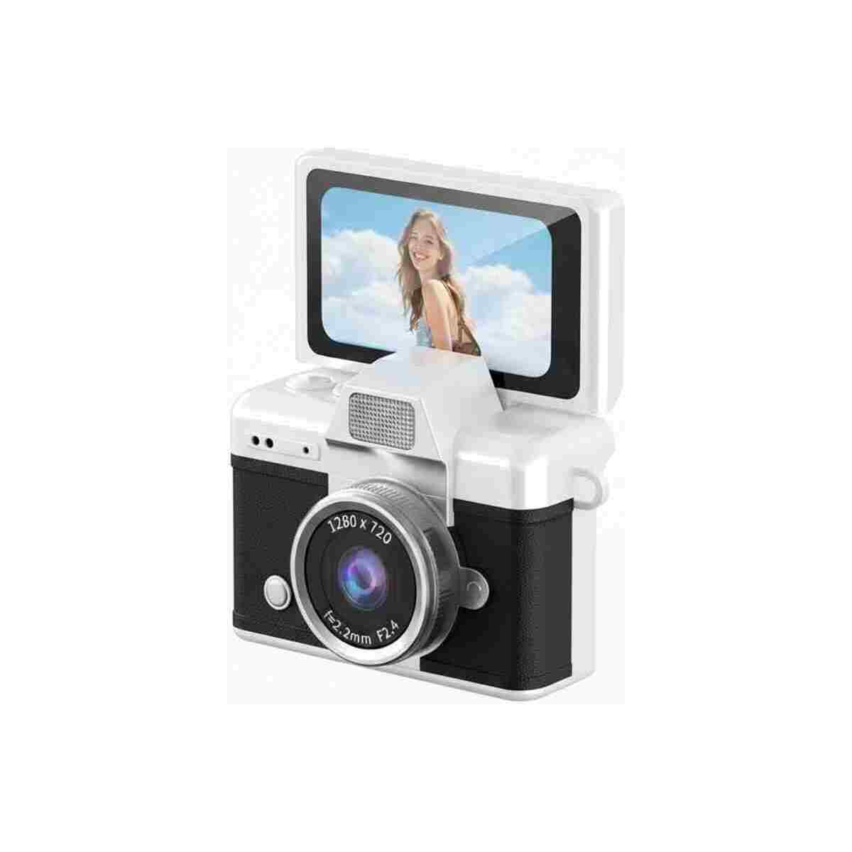 TECHNOMEN Retro Tarzı Dijital Kamera Yüksek Çözünürlüklü Mini Vlog Kamerası 1280x720 HD Ekranlı Aksiyon Kamera - Görsel 12