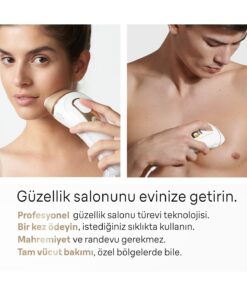 Alternative view of Braun Lazer Epilasyon Cihazı Vücut Kıvrımlarına Uyumlu İki Ayrı Başlıklı Gelişmiş Tüy Azaltma Sistemi Ipl Makinesi