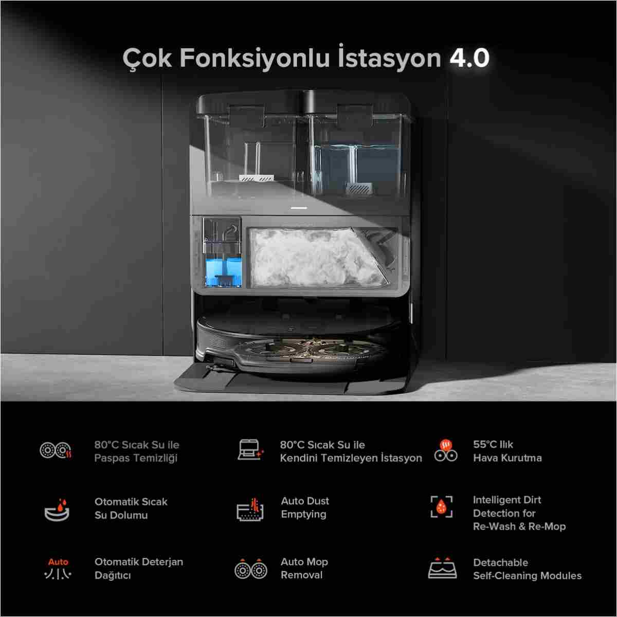 Roborock Saros 10R Akıllı Robot Süpürge - Görsel 14
