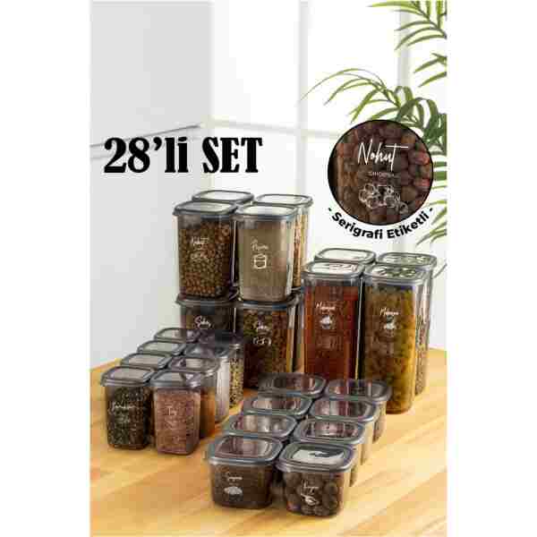 Vienev Serigrafi Etiketli 28li Peggy Kare Erzak Ve Baharat Full Set 8(1,2, 0,55, 0,45) 4x(1,75)