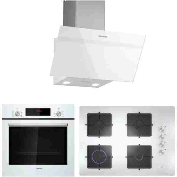 Siemens Yeni Ankastre Set HB012FBW1T Fırın EO7C2PO12O Ocak 67 cm ve LC63KPJ20T Davlumbazlı Set