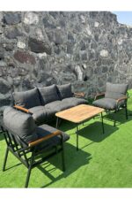 BM DESİNG BAHÇE BALKON MOBİLYASI 3+1+1 SEHPALI - Görsel 2