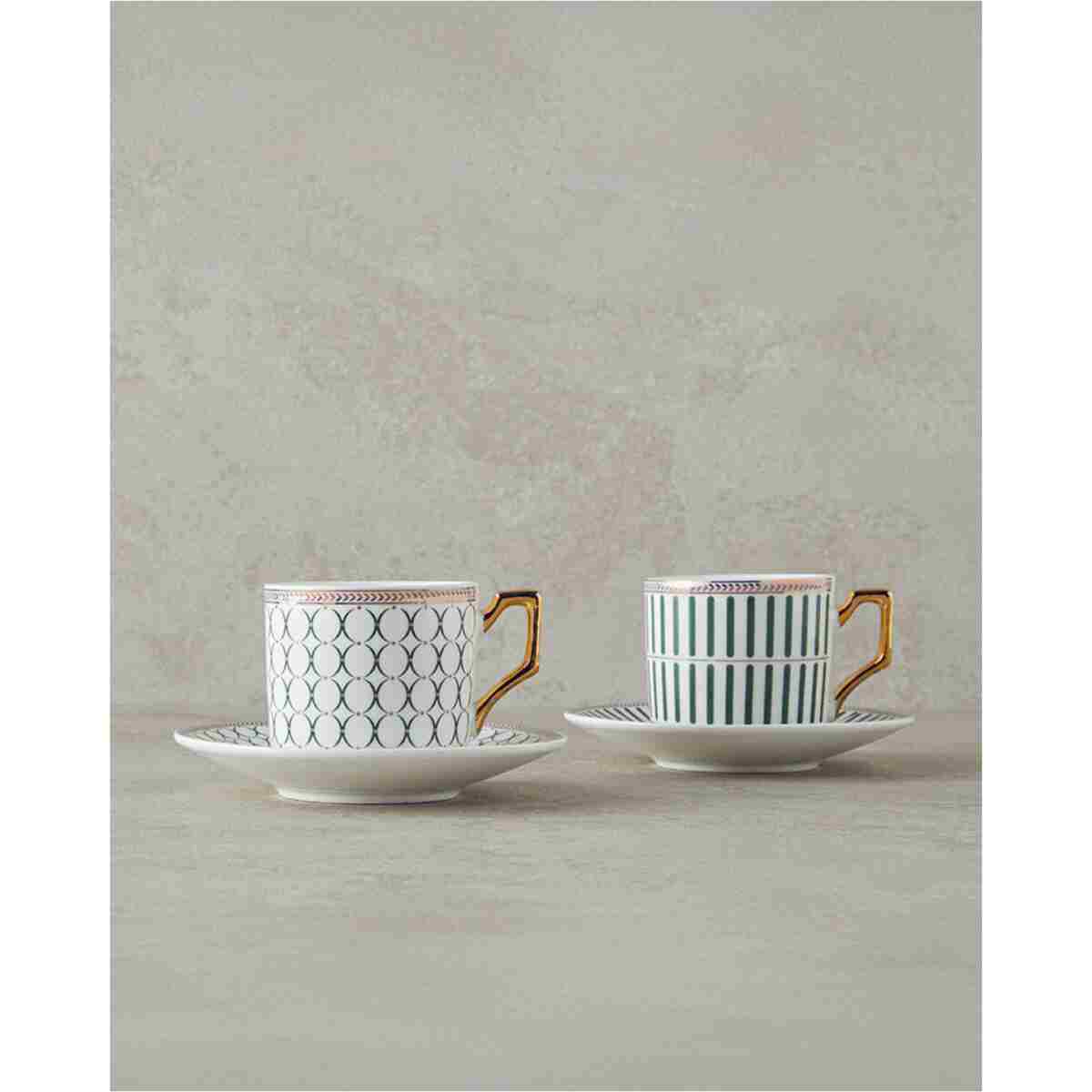 English Home Rabecca Porselen 2'li Kahve Fincan Takımı 90 ml Yeşil - Görsel 2