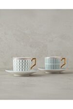 English Home Rabecca Porselen 2'li Kahve Fincan Takımı 90 ml Yeşil - Görsel 2