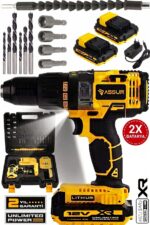 ASSUR 12V Çift Akülü Metal Şanzıman Taşıma Çantalı Led Işıklı Akülü Vidalama Şarjlı Matkap
