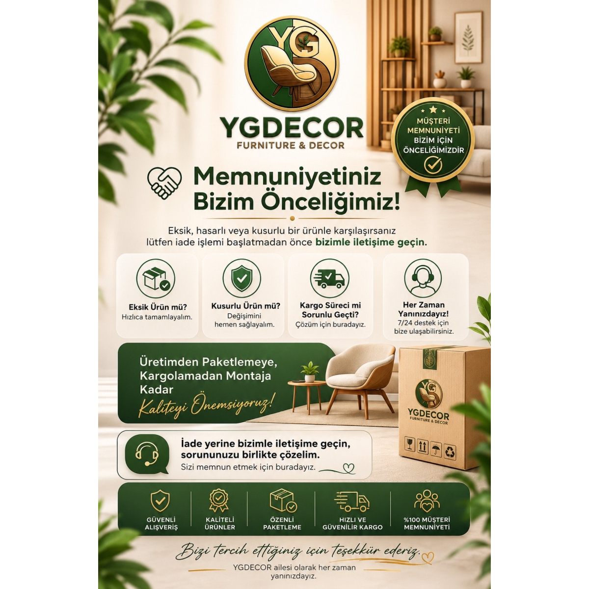 ygdecor Modern Atlantikçam Elbise Dolabı - 2 Kapaklı Suntalam Gardrop 60x41x175 cm - Görsel 4