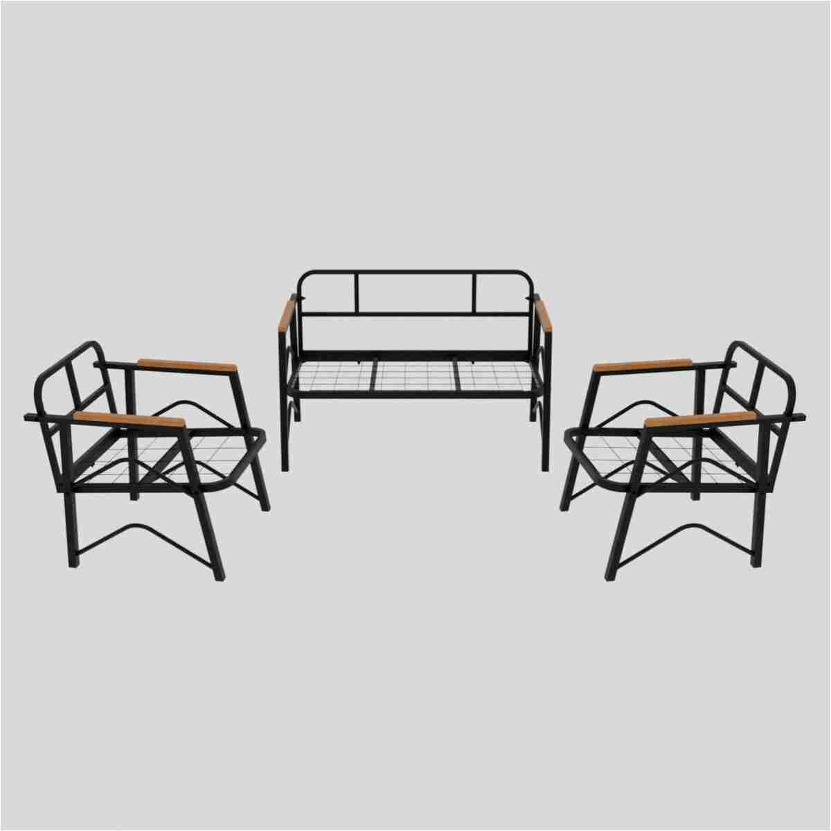 MB GARDEN FURNITURE Simetri Model, Balkon, Bahçe, Cafe, Metal Koltuk Takımı, Bahçe Takımı , Çay Seti, 2 1 1 Orta Sehpalı - Görsel 4