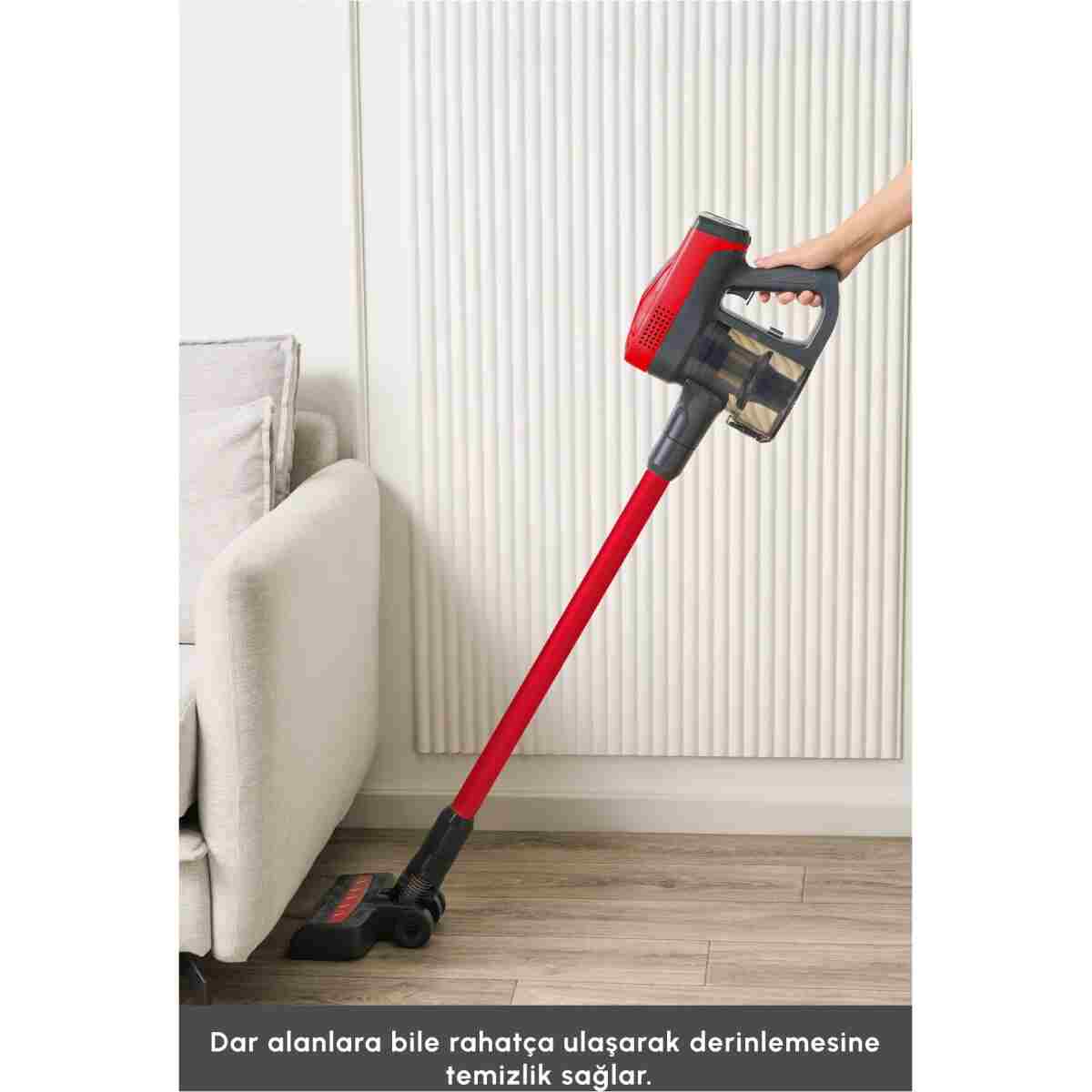 Karaca Vantuz Power Up Dikey Süpürge Imperial Red 350 W - Görsel 5