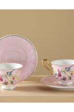 English Home Vanilla New Bone China Kahve Fincan Takımı 4 Parça 2 Kişilik Açık Pembe - Görsel 2