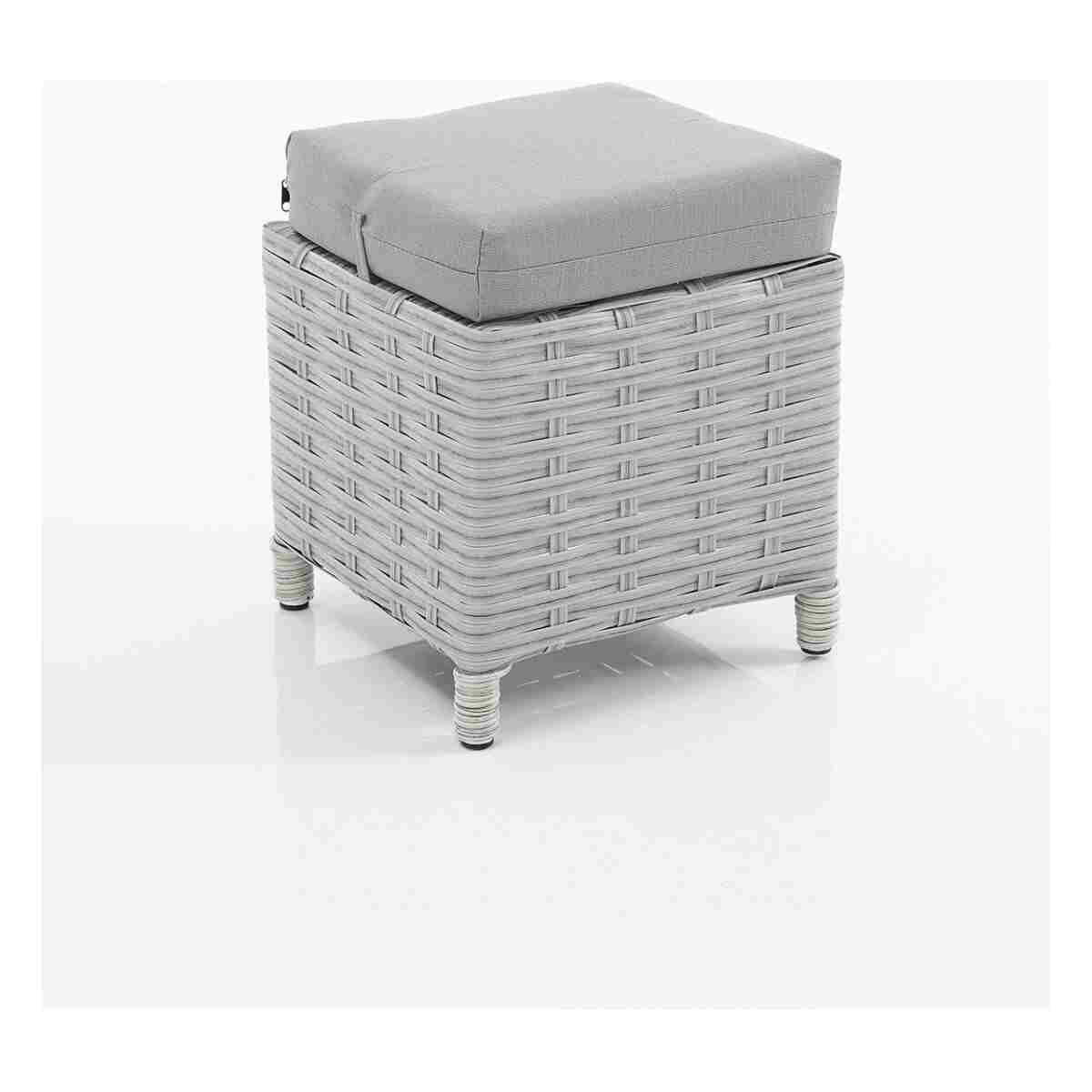 Evdemo Eren Rattan Puflu Bahçe Balkon Takımı 3+1+1 Gri - Görsel 5