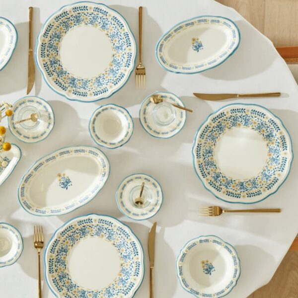 Bella Maison Liana Stoneware 26 Parça 6 Kişilik Kahvaltı Takımı Mavi