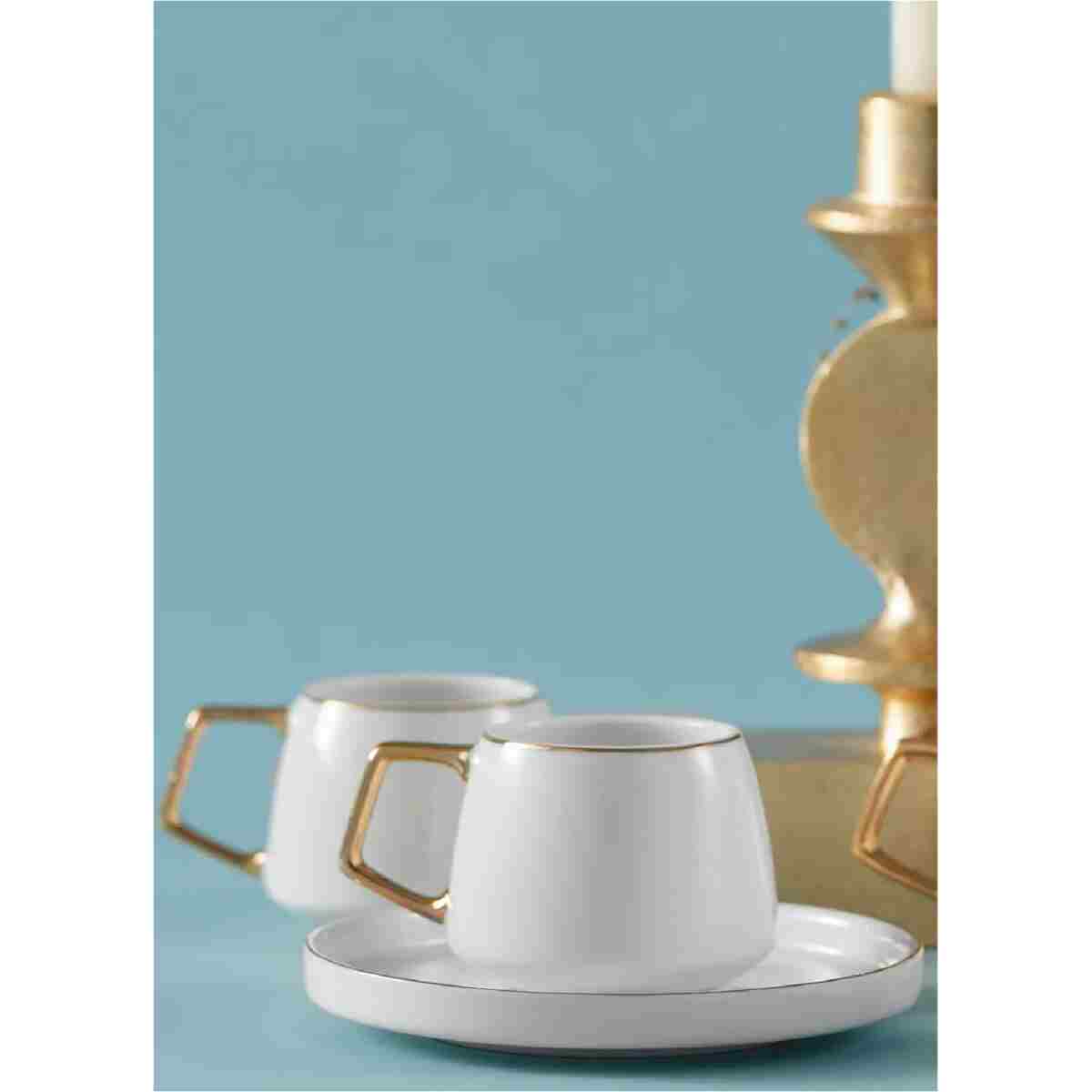 Karaca Saturn 6 Kişilik Kahve Fincanı Takımı 100 ml Gold - Görsel 3
