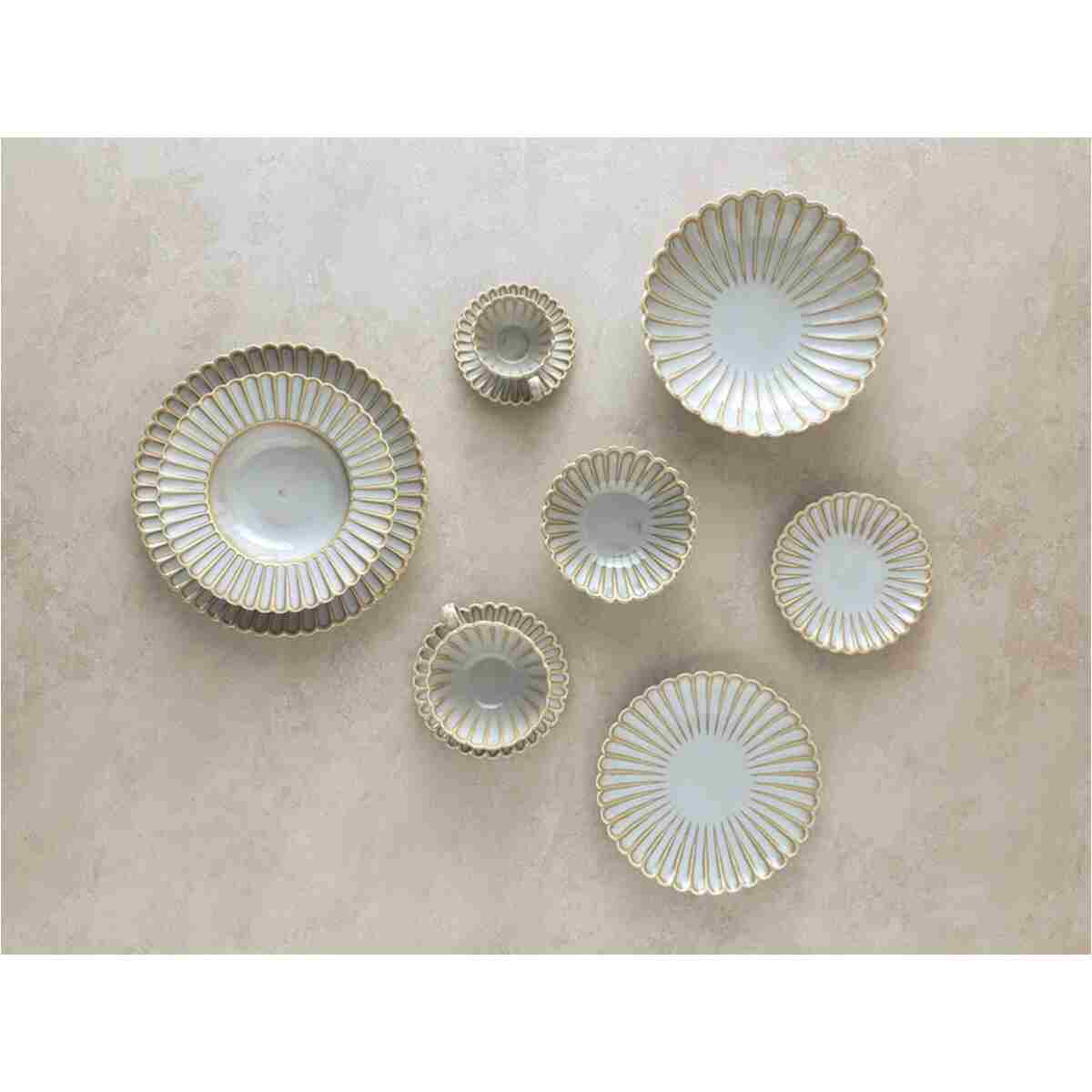 English Home Fiore New Bone China 4 Parça 2 Kişilik Kahve Fincan Takımı Gri - Görsel 7