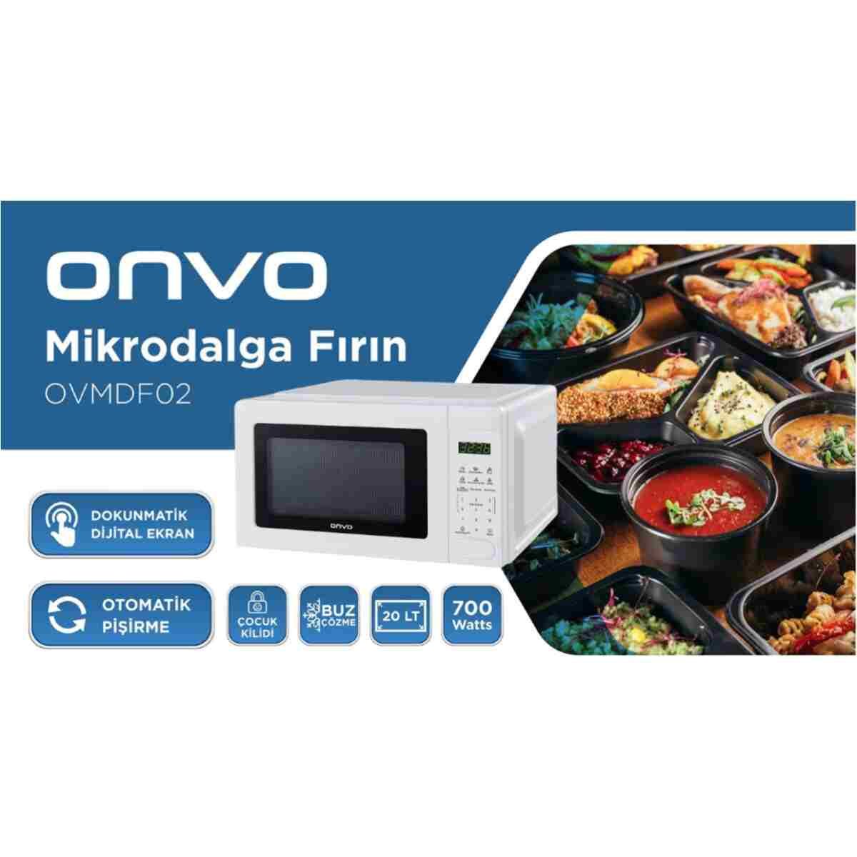 ONVO OVMDF02 20 LT Dijital Mikrodalga Fırın - Görsel 4